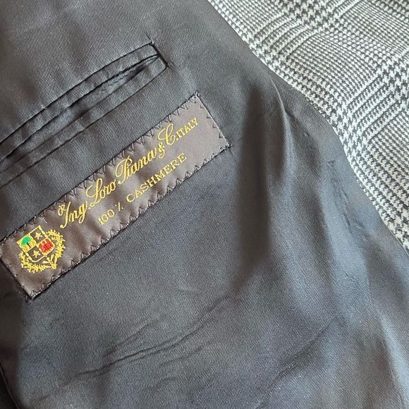 100% Cashmere plaid Blazer Jacket - Picture 8 of 9